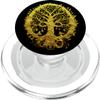 Golden Yggdrasil Tree of Life Spirituality PopSockets PopGrip for MagSafe view 1