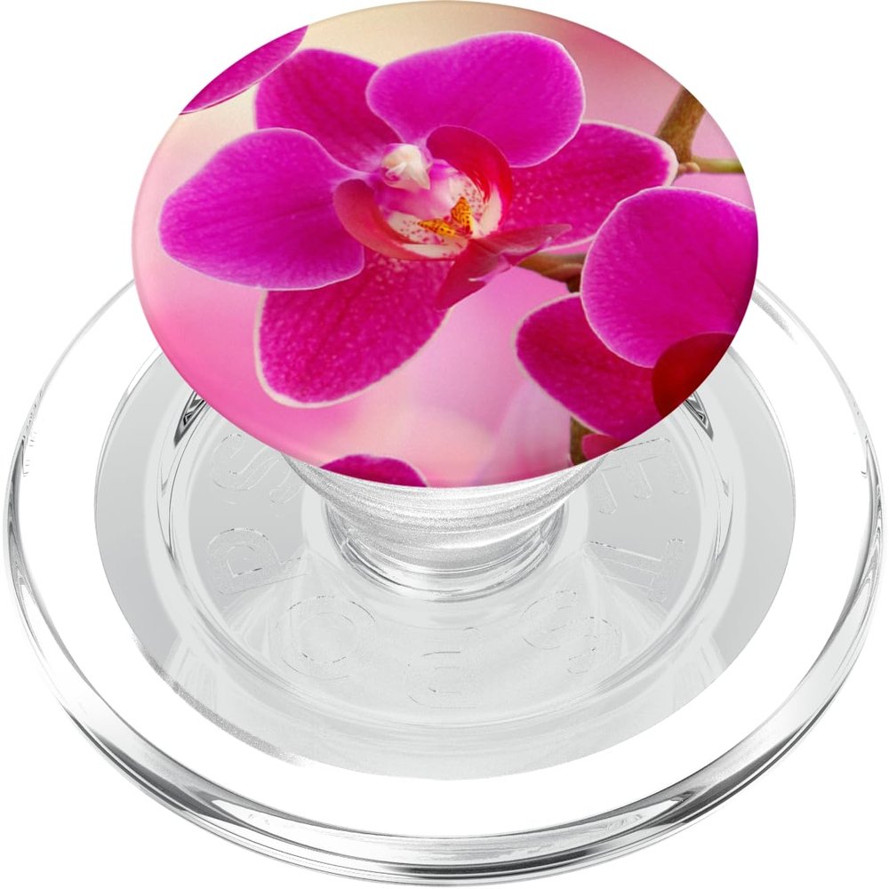 Orchid Flower Garden Colorful Fragrant Plants PopSockets PopGrip for MagSafe: Expandable Stand and Grip for Phones/Tablets with Swappable Top