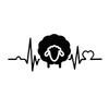 Stickerfreaks Sheep Heartbeat Sticker, Green, 46 x 18 cm view 4