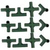 Happyyami Green Polypropylene Greenhouse Connectors, 12-Piece Set, 3- and 4-Way view 1