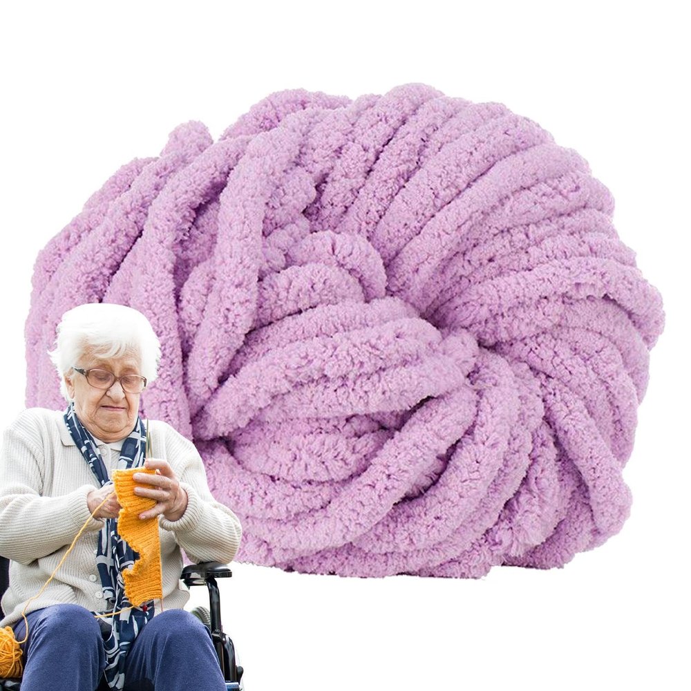 Chunky Chenille Yarn for Knitting and Crocheting