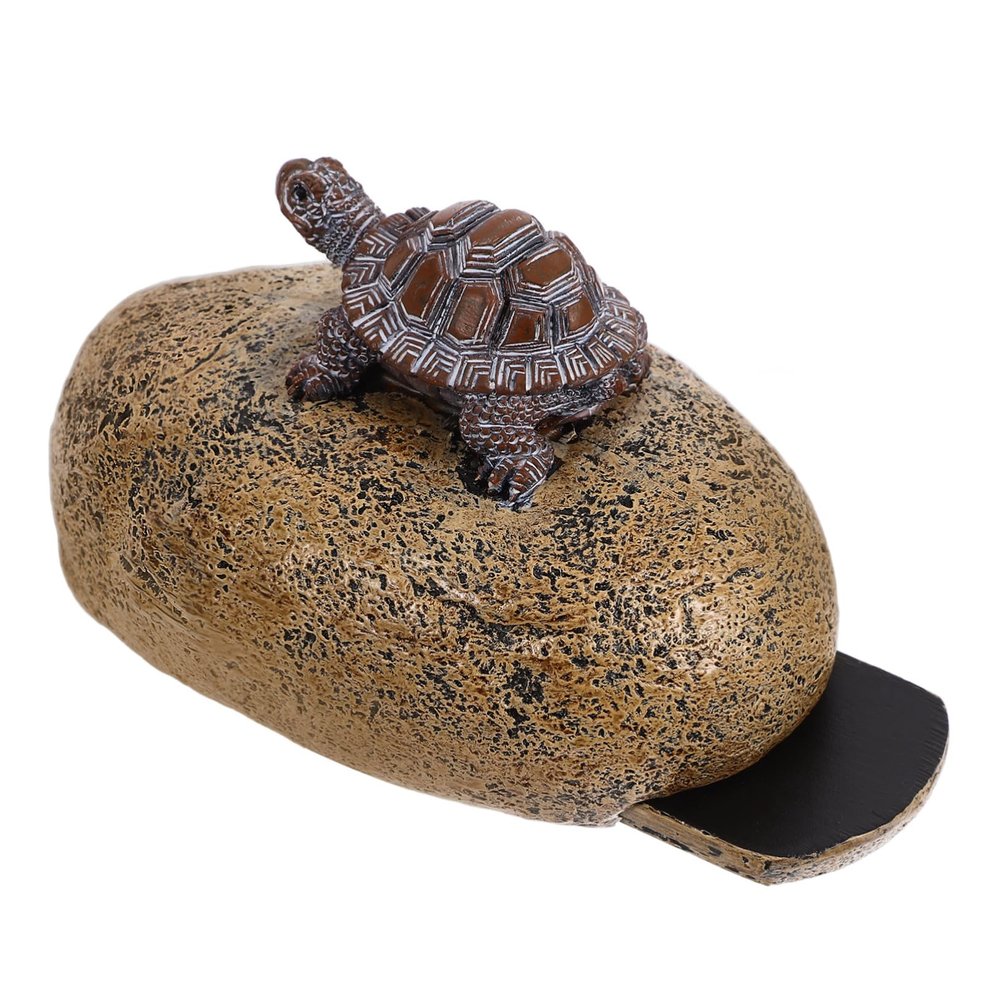 MOBUTOFU Turtle-Shaped Hidden Key Holder, Fake Rock for Outdoor Garden Use