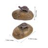 MOBUTOFU Turtle-Shaped Hidden Key Holder, Fake Rock for Outdoor Garden Use view 2
