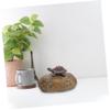 MOBUTOFU Turtle-Shaped Hidden Key Holder, Fake Rock for Outdoor Garden Use view 4