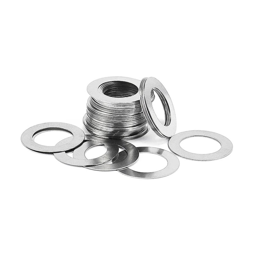 DIN 988 Stainless Steel Precision Shim Washers, 0.1–1 mm, M2–M40, 50 pcs M6×10, 1 mm Thick