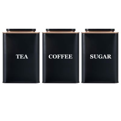 Bayseun Tea, Coffee & Sugar Canister Set, 3-Piece