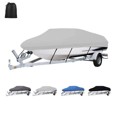 420D Waterproof Trailerable Boat Cover for Bass Boats and V-Hulls