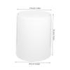 BUGUUYO White ABS Trash Can with Push Lid, Modern Bathroom Design view 2