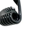 3-Conductor Black Coiled Extension Cable, 5 m, 14–24 AWG view 2