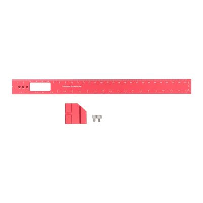 12-Inch Woodworking Pocket Ruler with Sliding Stop