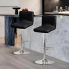 PU Leather Bar Stool Seat Covers, Waterproof, 6-Pack, Spill-Proof, Washable, Black view 2