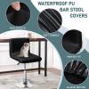 PU Leather Bar Stool Seat Covers, Waterproof, 6-Pack, Spill-Proof, Washable, Black view 4