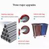 Commercial Large Laundry Hamper with Wheels, Industrial Stainless Steel Hamper for Full-Size Laundry view 3