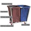 Commercial Large Laundry Hamper with Wheels, Industrial Stainless Steel Hamper for Full-Size Laundry view 4