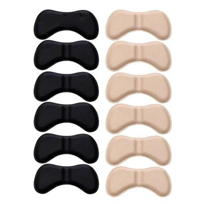 Heel Cushions, 6 Pairs of Self-Adhesive Heel Inserts