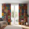 Opaque Curtain 2-Piece Set with Traditional Indian Patterns, 280 x 150 cm, Multicolor view 3