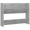 Somanki Wall-Mounted Shoe Cabinet, Concrete Gray, 80 x 18 x 60 cm, Chipboard view 2