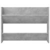 Somanki Wall-Mounted Shoe Cabinet, Concrete Gray, 80 x 18 x 60 cm, Chipboard view 4