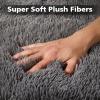 Luxurious Fluffy Rug for Living Room, 12.7 x 17.8 cm, Dark Gray view 3