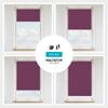 Estika Double-Pack No-Drill Clip-On Roller Blind, 140 W x 120 H cm, Violet view 4