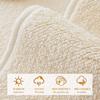 Upgraded Short Plush Couch Cover with Tassels, Gray, 110 x 240 cm view 3