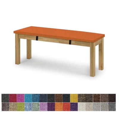 Outdoor Bench Cushion 130 x 40 x 8 cm, Washable and Removable, Orange