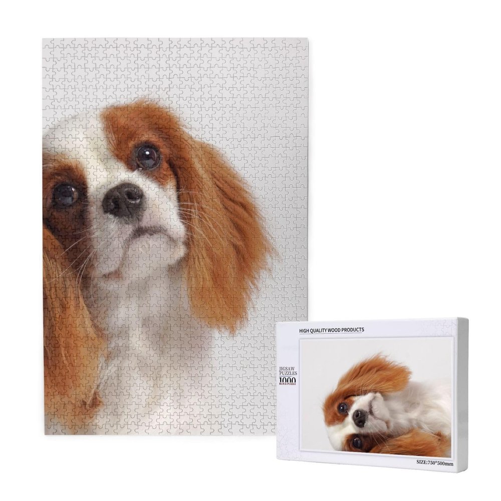 Cavalier King Charles Spaniel 1000-Piece Wooden Puzzle for Adults and Teens