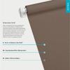 Estika No-Drill Roller Shades, Set of 2, 135 x 220 cm, Walnut, Semi-Transparent view 3
