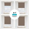 Estika No-Drill Roller Shades, Set of 2, 135 x 220 cm, Walnut, Semi-Transparent view 4