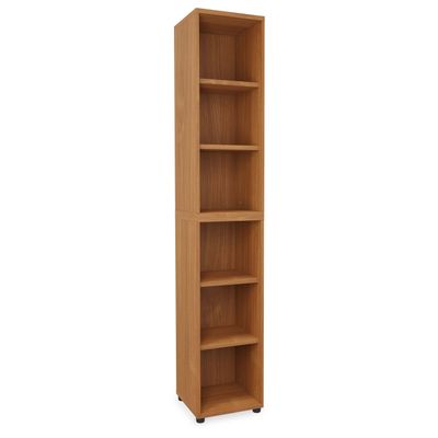 EIGENTLICH Wooden Filing Shelf, W40 x D40 cm, Beech, 6 Binder Heights, 40 x 40 x 223 cm