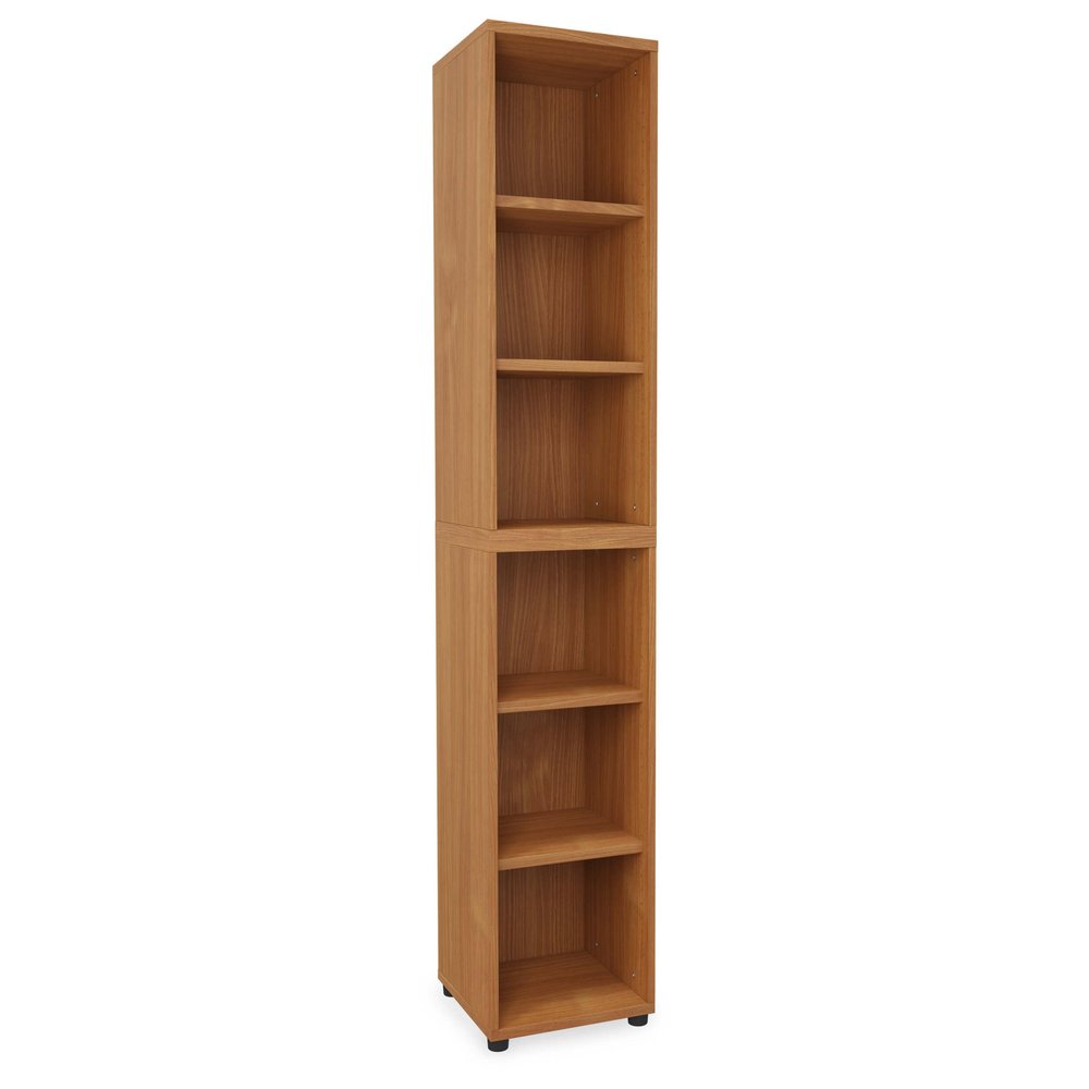 EIGENTLICH Wooden Filing Shelf, W40 x D40 cm, Beech, 6 Binder Heights, 40 x 40 x 223 cm