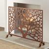 Flat-Panel Fireplace Screen with Decorative Branch Design, 30.7 x 38.6 in view 1