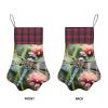 Personalized Christmas Stocking, Large Hanging Fireplace Stocking with Dragonfly, Insect and Flower Design view 2