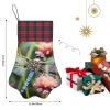 Personalized Christmas Stocking, Large Hanging Fireplace Stocking with Dragonfly, Insect and Flower Design view 3