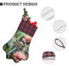 Personalized Christmas Stocking, Large Hanging Fireplace Stocking with Dragonfly, Insect and Flower Design view 4