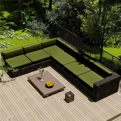 6 Waterproof Rattan Chair Seat Covers, Removable Pads for Indoor and Outdoor Furniture, 45 cm x 1650 cm