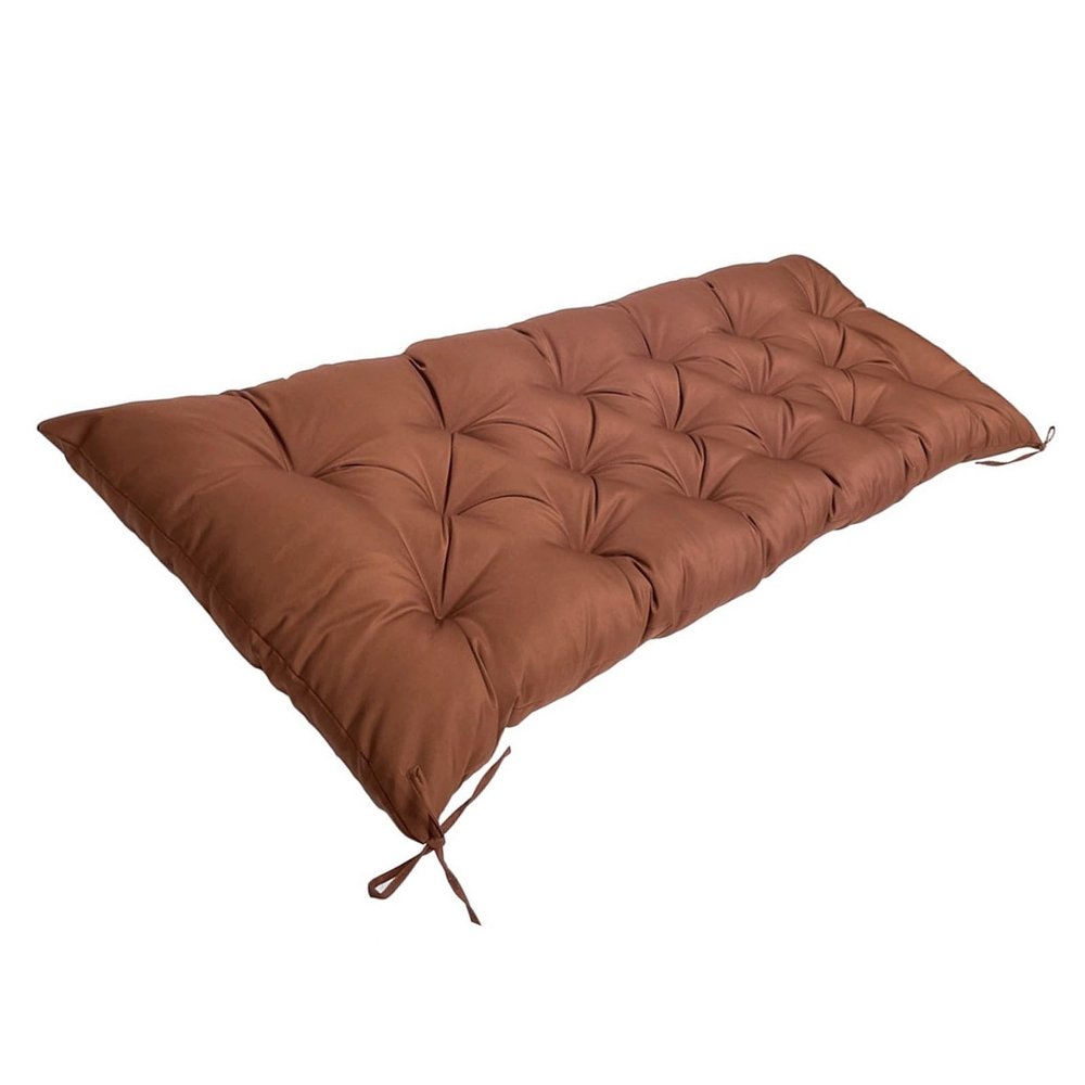 Waterproof Seat Cushion for Garden Bench or Swing Chair, 8 cm Thick, Dark Brown, 150 x 50 x 8 cm