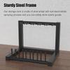 Home Gym Organizer Rack, Black Desktop Table Tennis Racket Rack view 3