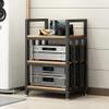 Printer Stand, 3/4-Tier AV Media Storage Rack with Adjustable Shelves view 1