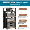 Printer Stand, 3/4-Tier AV Media Storage Rack with Adjustable Shelves view 4
