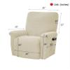 ZYHBBGXFC-XM 4-Piece Recliner Cover Set with Side Pocket, Stretch, Soft, Thick, Washable, Red view 2