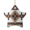 Native American Print Ceramic Ornament, Exquisite Christmas Tree Decoration and Souvenir view 1