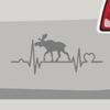 Stickerfreaks Elk Heartbeat Norway Sticker, Silver, 10 × 4.5 cm view 2