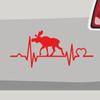 Elk Heartbeat Norway Sticker – Vinyl Decal for Car, Motorcycle, Bicycle, Laptop, Truck (28 × 12.5 cm | Neon Red) view 2