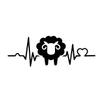 Stickerfreaks Sheep Heartbeat Wool Animal Vinyl Decal, Turquoise, 20 x 7 cm view 4