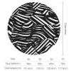 DWVTMNS Round Tablecloth with Black and White Lines, Customizable, Wrinkle-Free, for Dining Table, Picnic, Camping, or Parties (4 Sizes) view 2