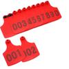 DMBAOD Livestock Ear Tags, 001–2000, Red, 1601–1700 view 1
