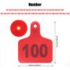 DMBAOD Livestock Ear Tags, 001–2000, Red, 1601–1700 view 2