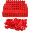 DMBAOD Livestock Ear Tags, 001–2000, Red, 1601–1700 view 4