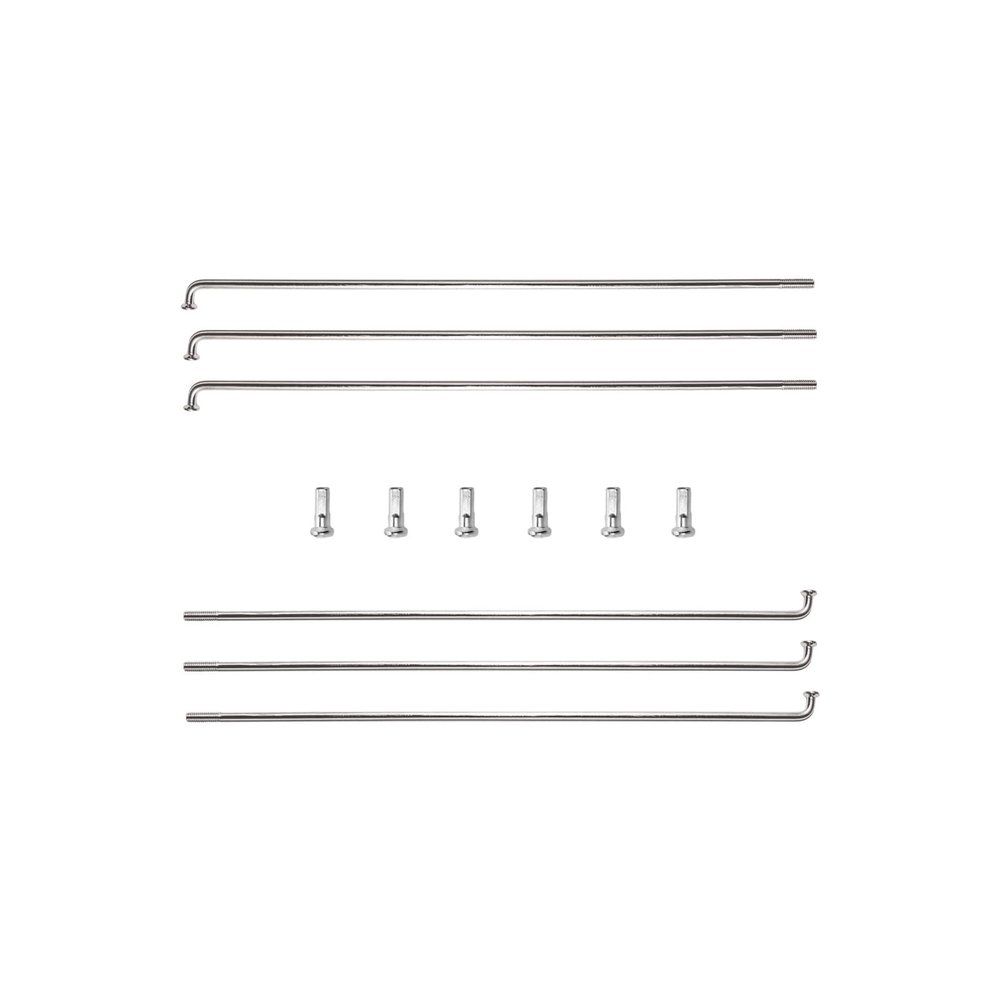 TSTRAUM 14G Bicycle Spokes with Nipples, 6-Pack (Silver, 269 mm)